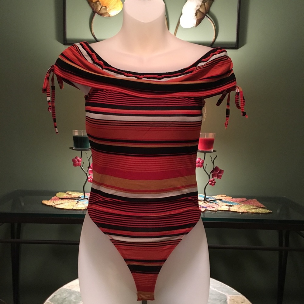 NWT Colorful Striped Bodysuit
